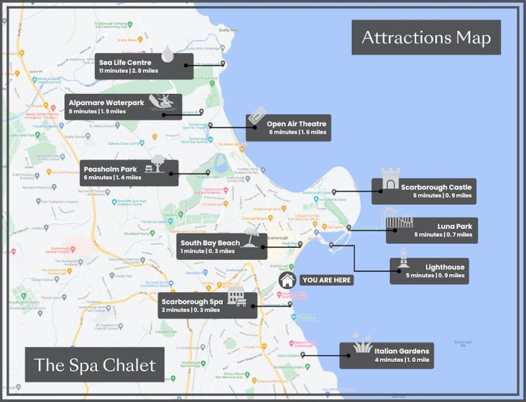 The Spa Chalet Scarborough Hot Tub, Pool, Gym, Beach Location Εξωτερικό φωτογραφία